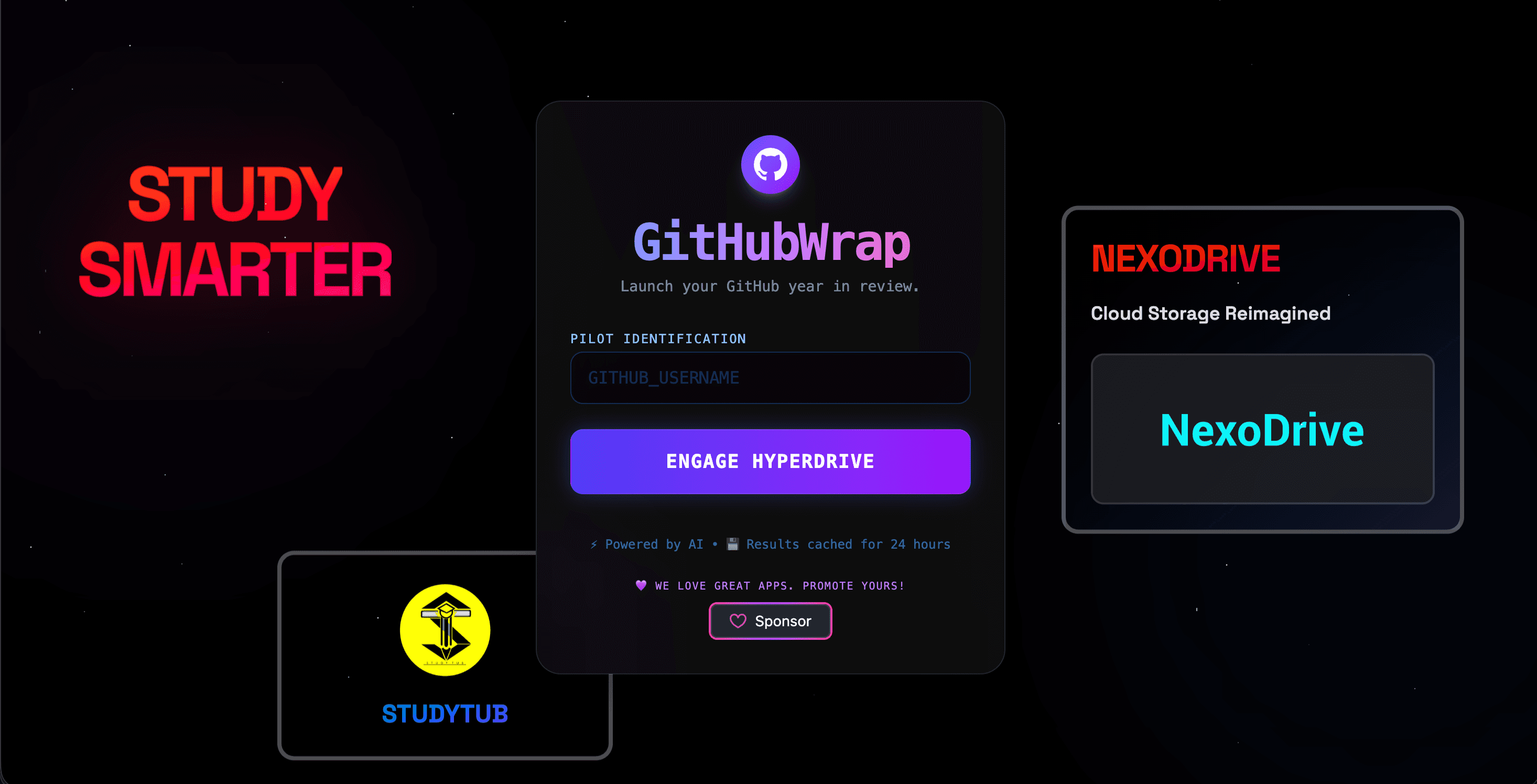 GitHubWrap.space: Your Coding Year, Told Like a Space Odyssey 🚀
